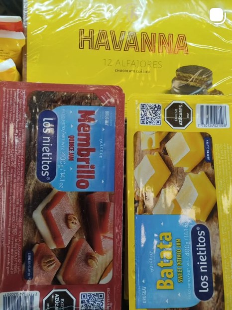Alfajores Havanna, membrillo y batata Los Nietitos